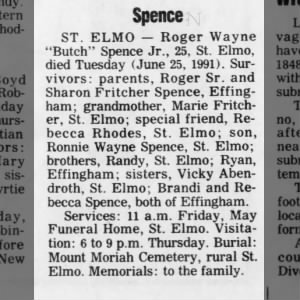 Obituary for Roger Wayne Spence Jr.